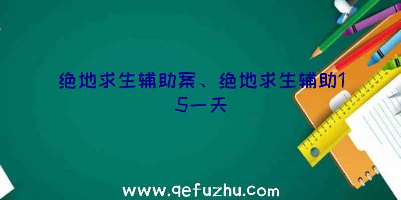 绝地求生辅助案、绝地求生辅助15一天