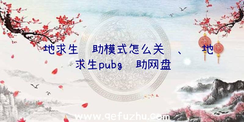 绝地求生辅助模式怎么关闭、绝地求生pubg辅助网盘