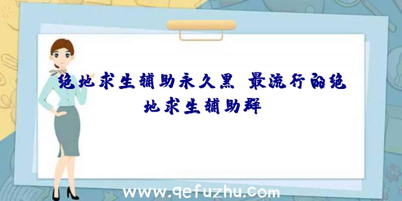 绝地求生辅助永久黑、最流行的绝地求生辅助群