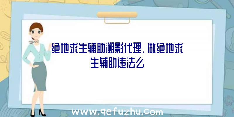 绝地求生辅助溯影代理、做绝地求生辅助违法么