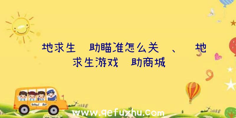 绝地求生辅助瞄准怎么关闭、绝地求生游戏辅助商城