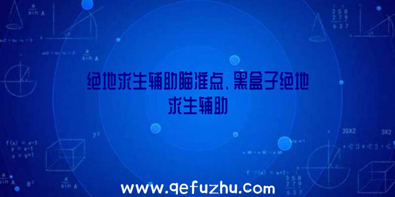 绝地求生辅助瞄准点、黑盒子绝地求生辅助