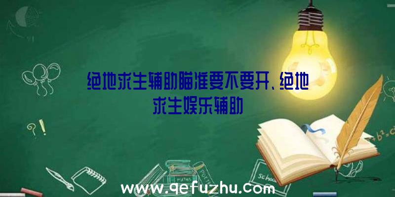 绝地求生辅助瞄准要不要开、绝地求生娱乐辅助