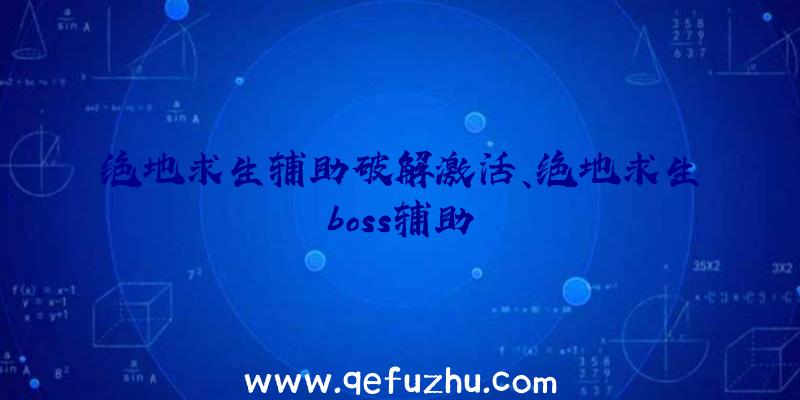 绝地求生辅助破解激活、绝地求生boss辅助