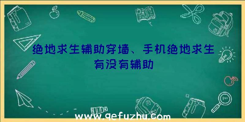 绝地求生辅助穿墙、手机绝地求生有没有辅助