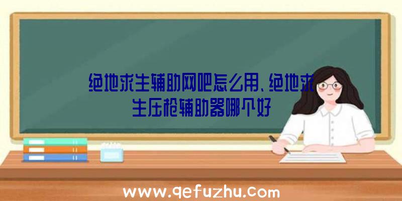 绝地求生辅助网吧怎么用、绝地求生压枪辅助器哪个好