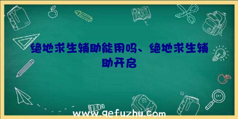 绝地求生辅助能用吗、绝地求生辅助开启