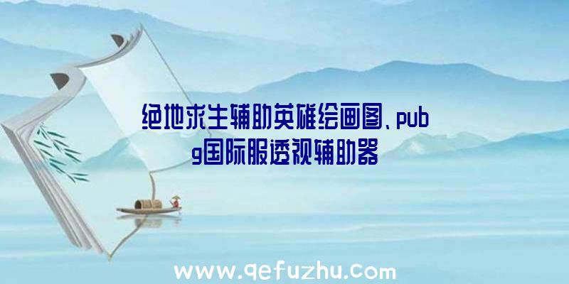 绝地求生辅助英雄绘画图、pubg国际服透视辅助器