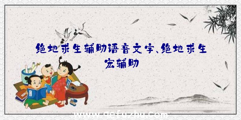 绝地求生辅助语音文字、绝地求生宏辅助