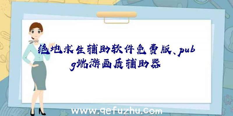 绝地求生辅助软件免费版、pubg端游画质辅助器