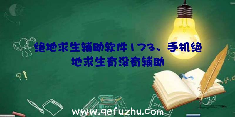 绝地求生辅助软件173、手机绝地求生有没有辅助