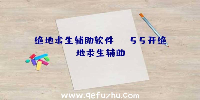 绝地求生辅助软件re、55开绝地求生辅助