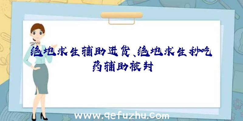 绝地求生辅助进货、绝地求生秒吃药辅助被封