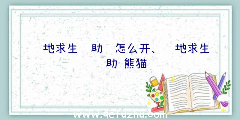 绝地求生辅助镜怎么开、绝地求生辅助