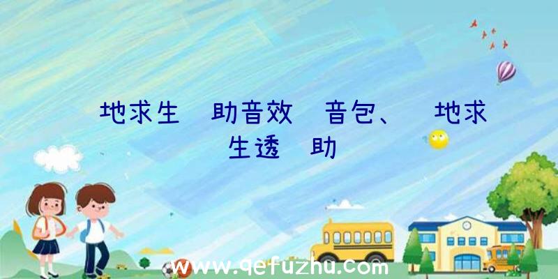 绝地求生辅助音效语音包、绝地求生透辅助