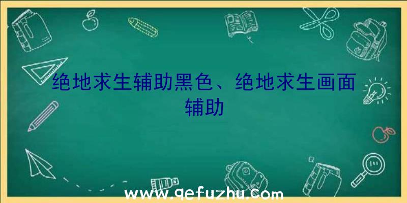 绝地求生辅助黑色、绝地求生画面辅助