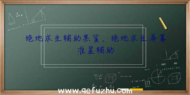 绝地求生辅助黑鲨、绝地求生屏幕准星辅助