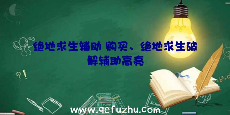 绝地求生辅助+购买、绝地求生破解辅助高亮