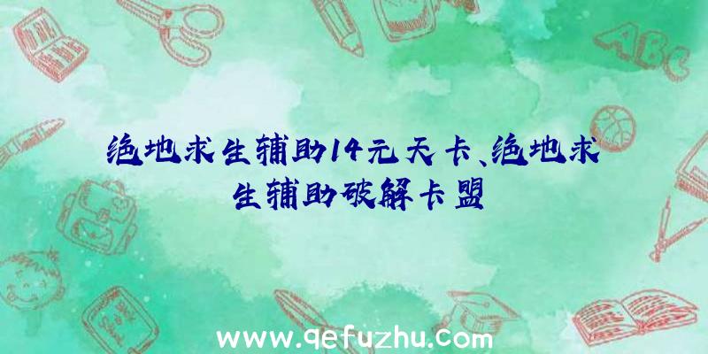 绝地求生辅助14元天卡、绝地求生辅助破解卡盟