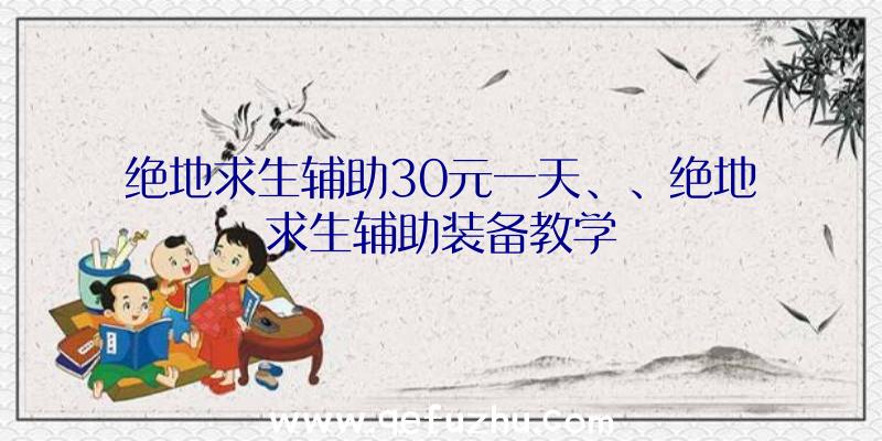 绝地求生辅助30元一天、、绝地求生辅助装备教学