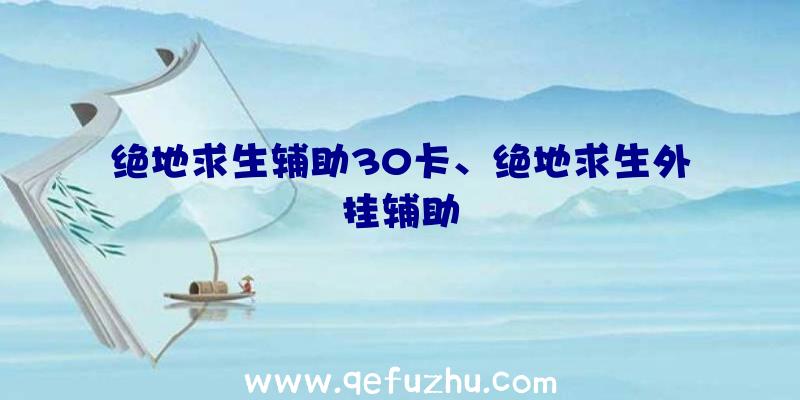 绝地求生辅助30卡、绝地求生外挂辅助