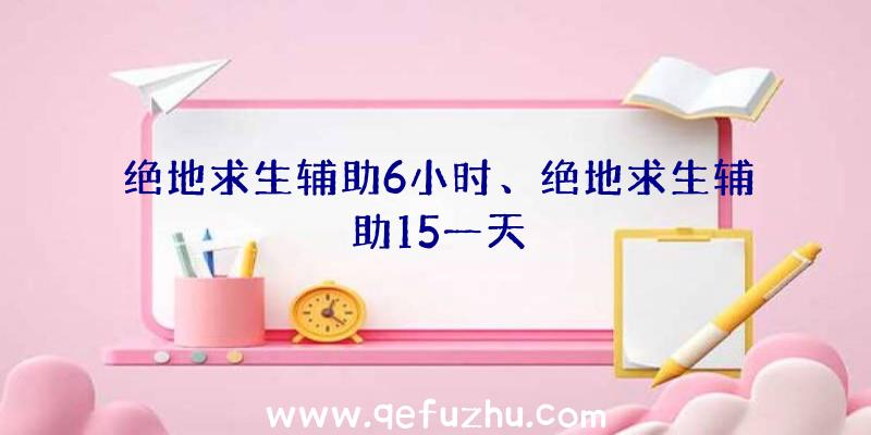 绝地求生辅助6小时、绝地求生辅助15一天