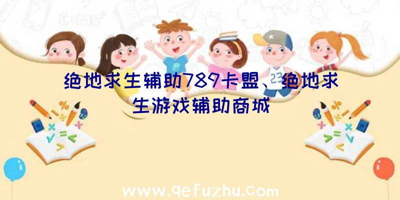 绝地求生辅助789卡盟、绝地求生游戏辅助商城