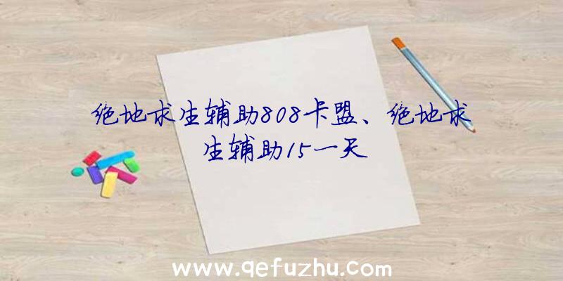 绝地求生辅助808卡盟、绝地求生辅助15一天