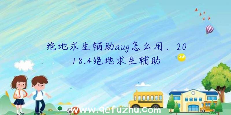 绝地求生辅助aug怎么用、2018.4绝地求生辅助