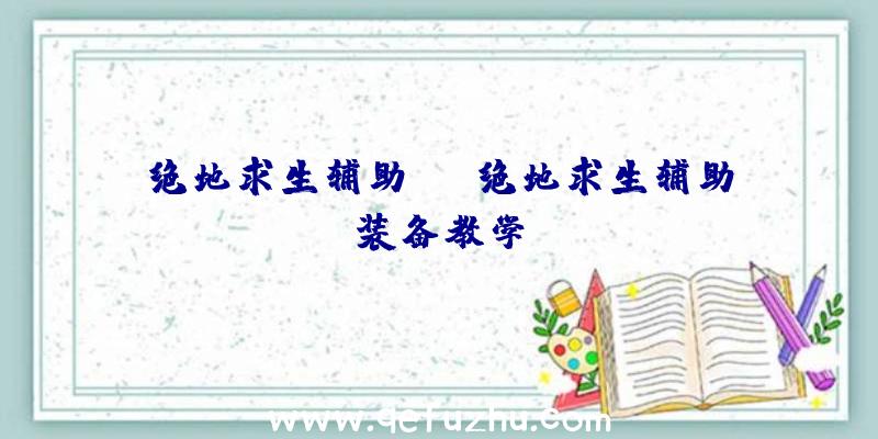 绝地求生辅助bh、绝地求生辅助装备教学