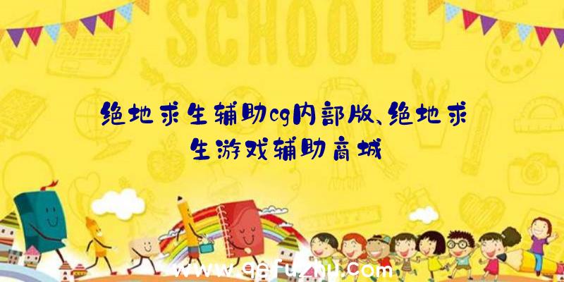 绝地求生辅助cg内部版、绝地求生游戏辅助商城