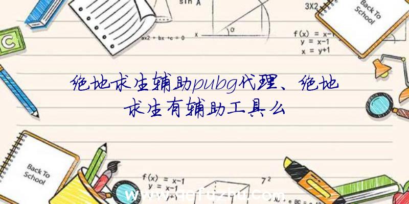 绝地求生辅助pubg代理、绝地求生有辅助工具么