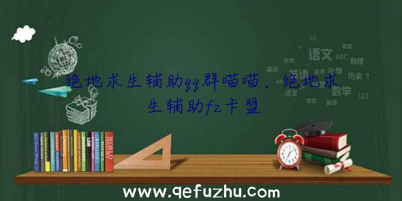 绝地求生辅助qq群喵喵、绝地求生辅助fz卡盟