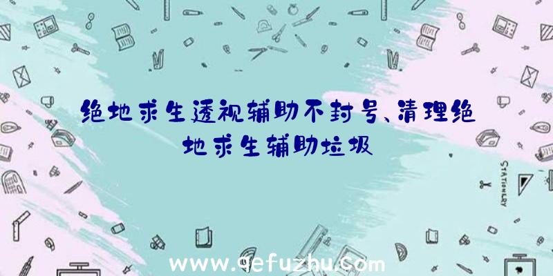 绝地求生透视辅助不封号、清理绝地求生辅助垃圾