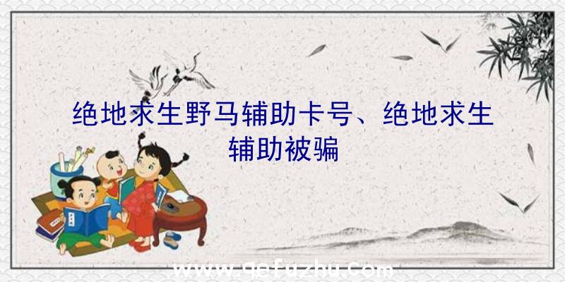 绝地求生野马辅助卡号、绝地求生辅助被骗