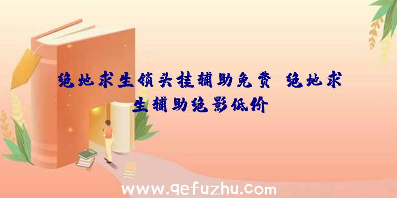 绝地求生锁头挂辅助免费、绝地求生辅助绝影低价