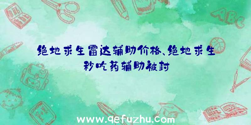 绝地求生雷达辅助价格、绝地求生秒吃药辅助被封