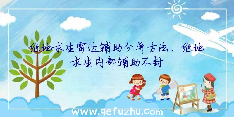 绝地求生雷达辅助分屏方法、绝地求生内部辅助不封