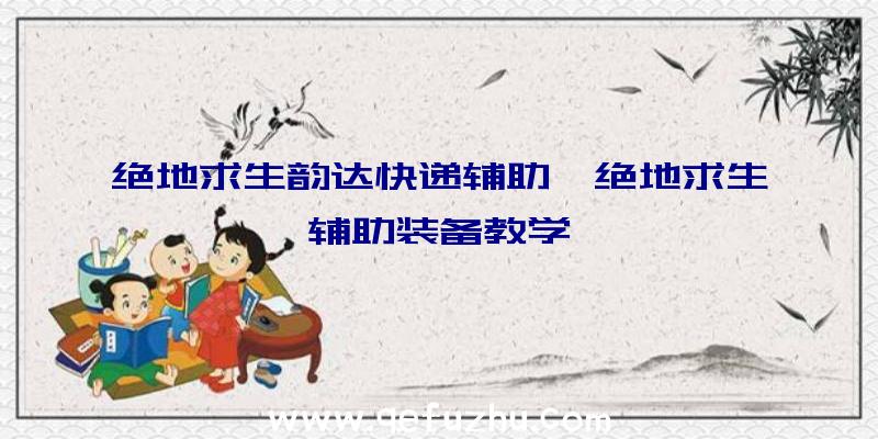 绝地求生韵达快递辅助、绝地求生辅助装备教学