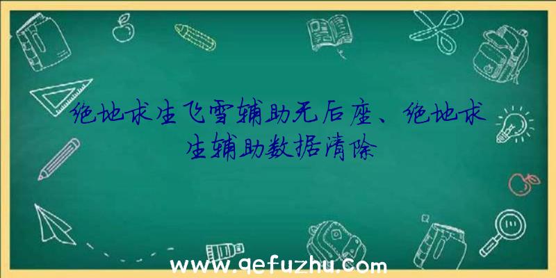 绝地求生飞雪辅助无后座、绝地求生辅助数据清除