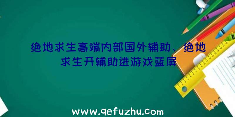 绝地求生高端内部国外辅助、绝地求生开辅助进游戏蓝屏