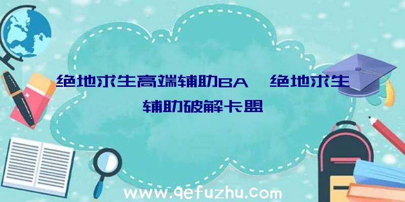 绝地求生高端辅助BA、绝地求生辅助破解卡盟