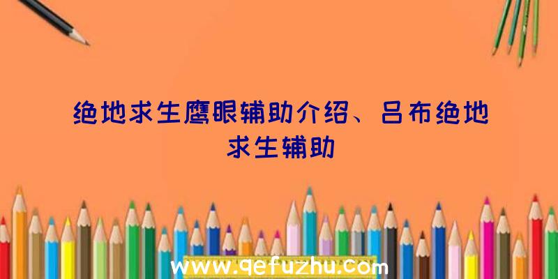 绝地求生鹰眼辅助介绍、吕布绝地求生辅助