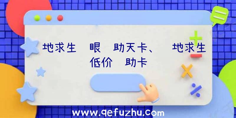 绝地求生鹰眼辅助天卡、绝地求生低价辅助卡