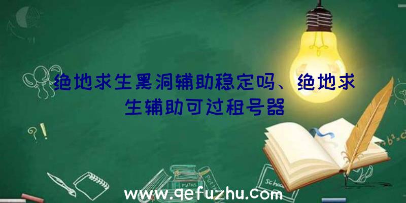 绝地求生黑洞辅助稳定吗、绝地求生辅助可过租号器