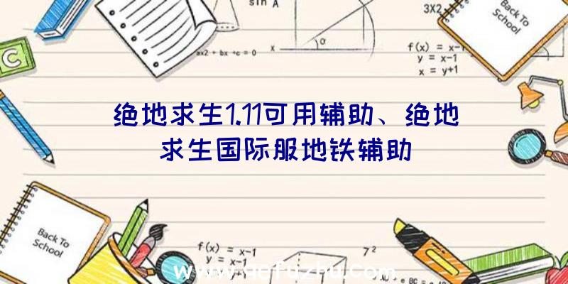 绝地求生1.11可用辅助、绝地求生国际服地铁辅助