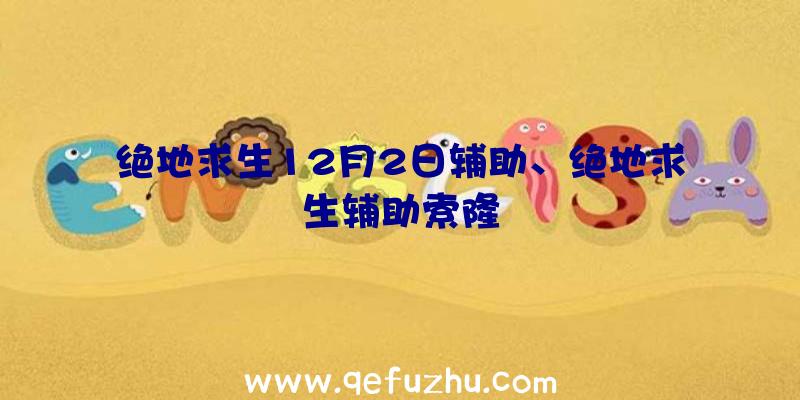 绝地求生12月2日辅助、绝地求生辅助索隆