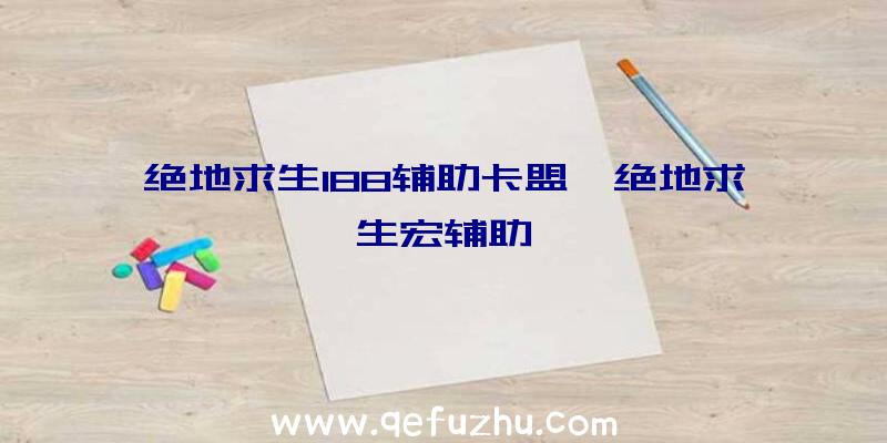 绝地求生188辅助卡盟、绝地求生宏辅助