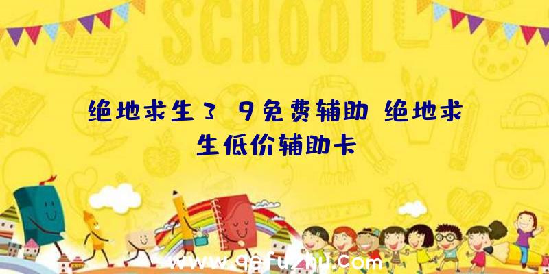 绝地求生3.9免费辅助、绝地求生低价辅助卡