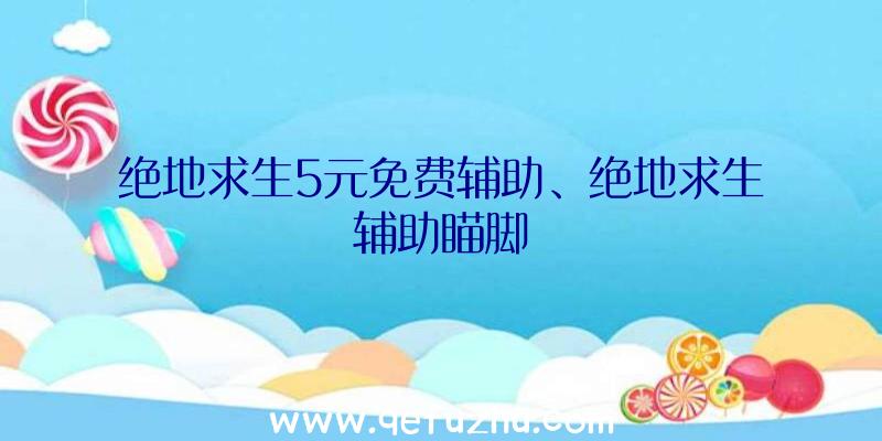 绝地求生5元免费辅助、绝地求生辅助瞄脚